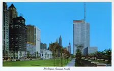 Michigan Avenue, Chicago, Illinois, USA, 1957