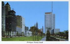 Michigan Avenue, Chicago, Illinois, USA, 1957