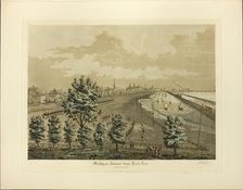 Michigan Avenue from Park Row in the Year 1865, published November 1926 (1865 depicted). Creator: Raoul Varin