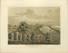 Michigan Avenue from Park Row in the Year 1865, published November 1926 (1865 depicted). Creator: Raoul Varin
