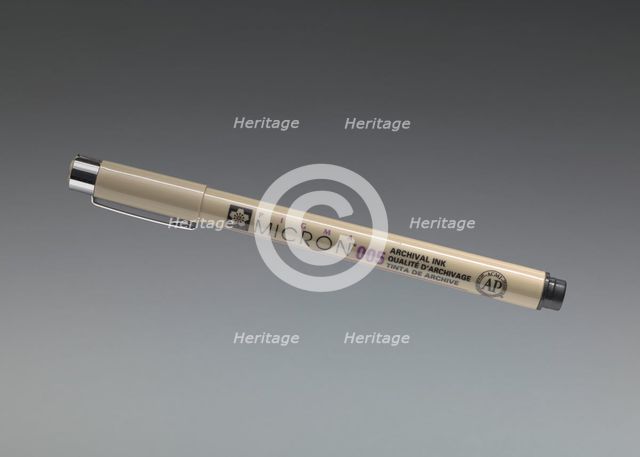 Micron pen used by architect Michael Marshall, ca. 2013. Creator: Sakura Color Products Corporation.