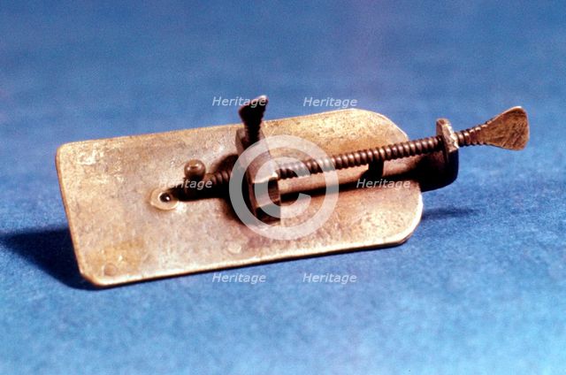 Microscope by Anton Van Leeuwenhoek, Dutch, c1670. Artist: Unknown
