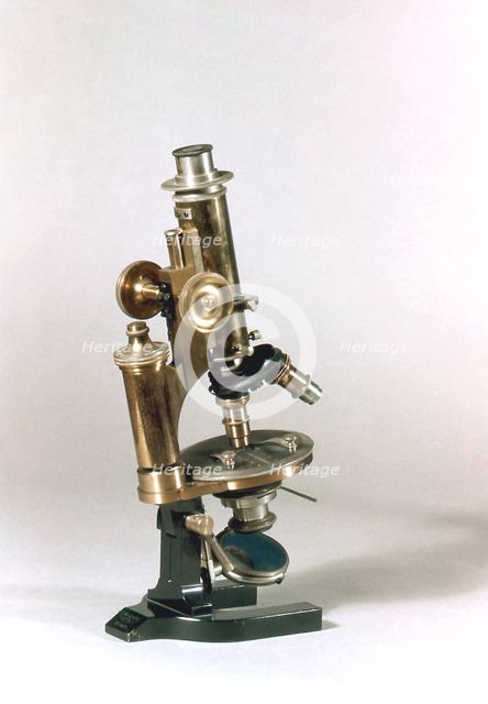 Microscope made by C Reichert, Vienna, 1895. Creator: C Reichert.