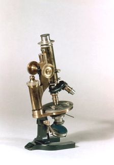 Microscope made by C Reichert, Vienna, 1895. Creator: C Reichert