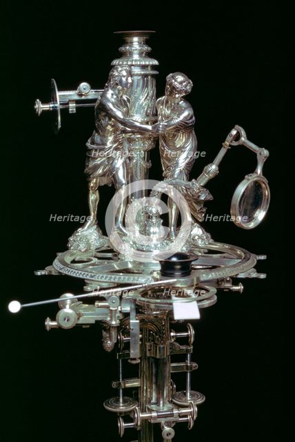 Microscope made for King George III, Museum of the History of Science, Oxford, Oxfordshire. Creator: Tony Evans.