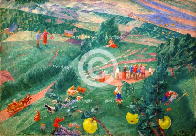 'Midday', 1917.  Artist: Kuz'ma Petrov-Vodkin