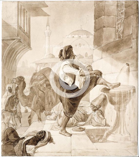 Midday in a caravanserai, 1835. Creator: Briullov, Karl Pavlovich (1799-1852).