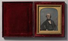 [Middle-aged Man with Glasses Holding Pocket Watch], 1844-59. Creator: Antoine Francois Jean Claudet