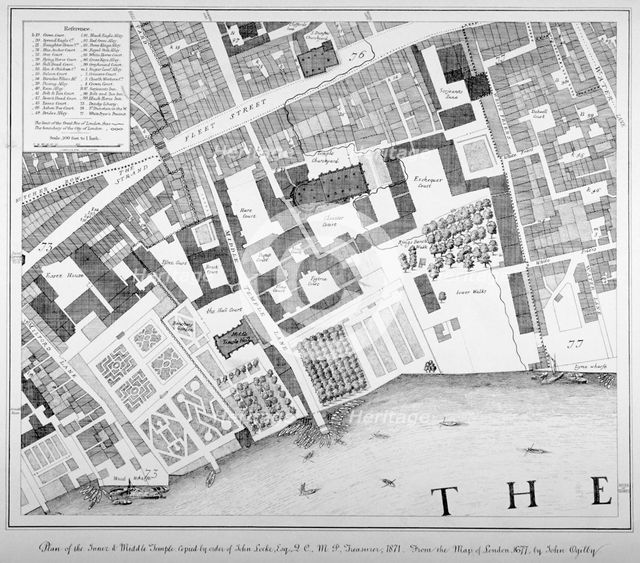 Middle and Inner Temple, City of London, 1871.                                               Artist: Anon
