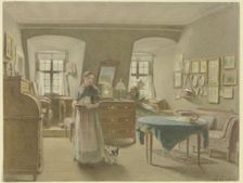 Middle-class living room, 1861. Creator: Angilbert Gobel