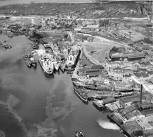 Middle Docks & Engineering Co Ltd Ship Repair Yard, Middle Docks, South Shields, Tyneside, 1947. Artist: Aerofilms