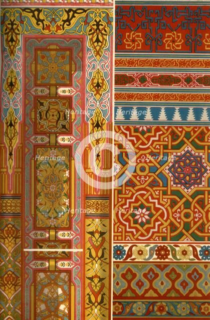 Middle eastern weaving, embroidery and painting, (1898). Creator: Unknown.