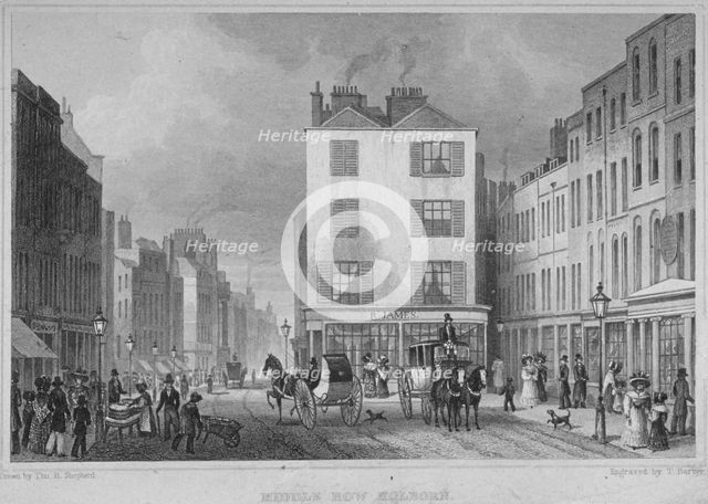 Middle Row, Holborn, London, 1829. Artist: Thomas Barber