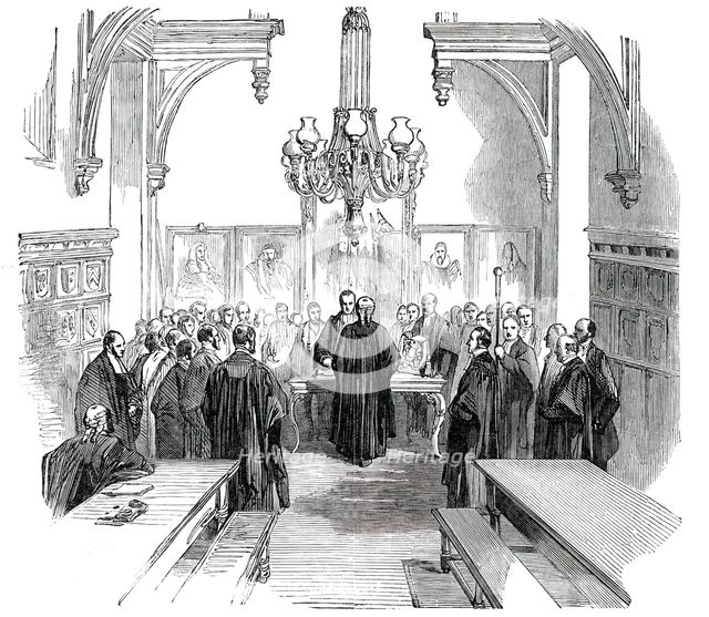 Middle Temple Hall - Mr. Serjeant Miller's Farewell, 1850. Creator: Unknown.