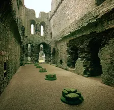 Middleham Castle, 12th century. Artist: Robert Fitzrandolph
