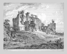 Middleham Castle, c1819. Creator: Metcalfe
