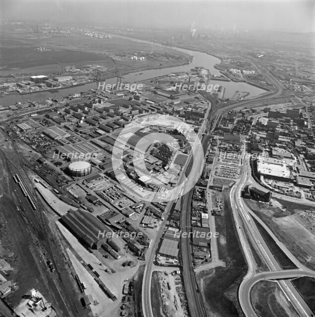 Middlesbrough Docks and environs, Teesside, 1981. Artist: Aerofilms.