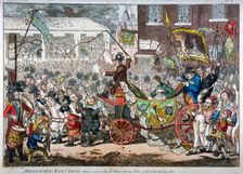 Middlesex-election, 1804. A long pull, a strong pull and a pull all together 1804. Artist: James Gillray