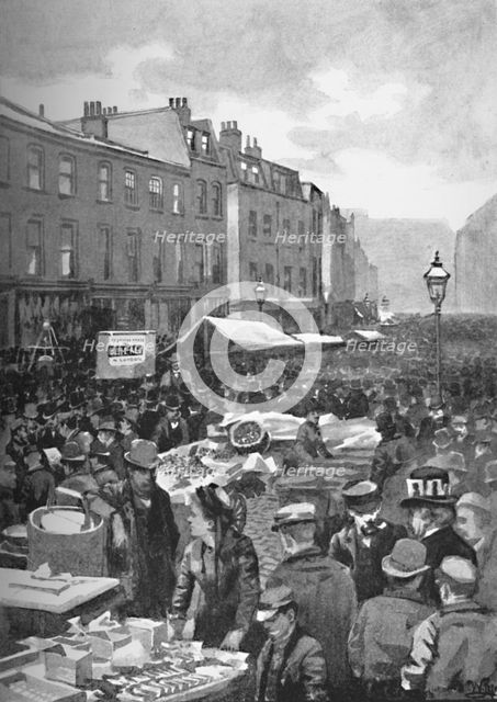 'Middlesex Street (Late Petticoat Lane) on a Sunday Morning', 1891. Creator: William Luker.