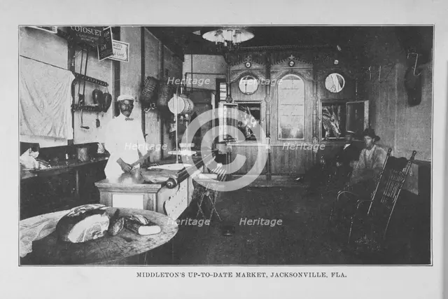 Middleton's up-to-date market, Jacksonville, Fla., 1907. Creator: Unknown.