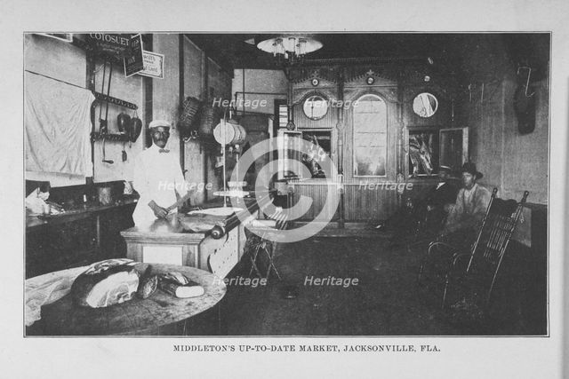 Middleton's up-to-date market, Jacksonville, Fla., 1907. Creator: Unknown.