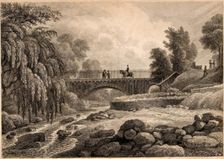 Midlothian, Stock Bridge, Water of Leith, c1830-1870. Creator: James Baylis Allen