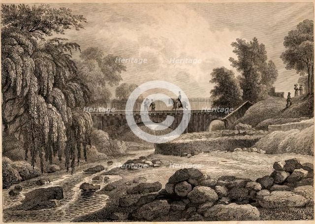 Midlothian, Stock Bridge, Water of Leith, c1830-1870. Creator: James Baylis Allen.