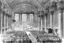 Midnight Mass at St. Mary's, Moorfields, on Christmas Eve, 1862. Creator: J. Williamson