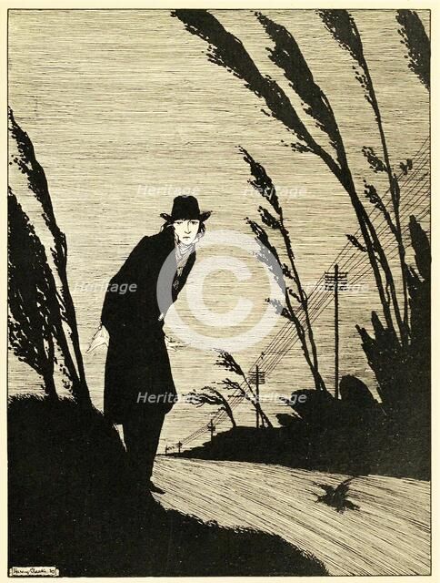 Midst of all was a Cold White Face, from The Year's at the Spring, pub. 1920 (engraving), 1920. Creator: Harry Clarke (1889 - 1931).