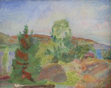 Midsummer. Landscape, 1935. Creator: Thorvald Erichsen