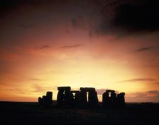 Midsummer sunset, Stonehenge, Wiltshire, 1987. Artist: John Critchley