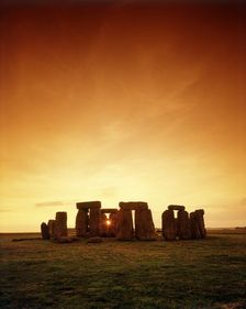 Midsummer sunset, Stonehenge, Wiltshire
