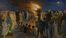 Midsummer's Eve Bonfire on Skagen's Beach