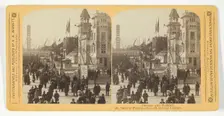Midway Plaisance from Ill. Central Viaduct, 1887/93. Creator: Henry Hamilton Bennett