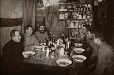 Midwinter Day, 1912 - The Men (1913). Artist: Frank Debenham