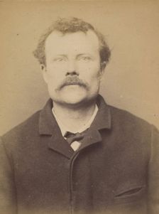 Miel. Eugène, Paul, Léon. 38 ans, né à Creil (Oise). Estampeur. Anarchiste. 2/3/94. , 1894. Creator: Alphonse Bertillon