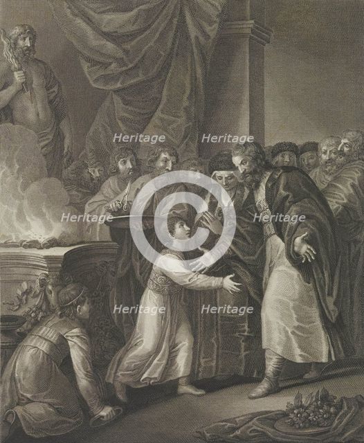 Mieszko I of Poland receives the tonsure, Late 18th century.
