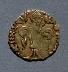 Mig Flori (Catalan name), coin of the reign of Peter III, minted in Barcelona, reverse