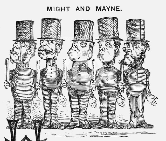 'Might and Mayne', 1858. Creator: Unknown.