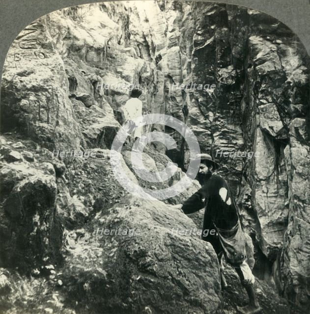 'Mighty Earthquake Fissure - "Lac du Nord". Soufriere Volcano, Guadeloupe, French West Indies', c193 Creator: Unknown.