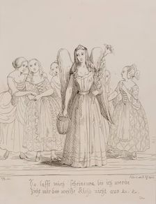 Mignon-from Wilhelm Meister by Goethe, 1841. Creators: Queen Victoria, Prince Albert
