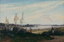 Migrating Birds, 1878. Creator: Fanny Churberg