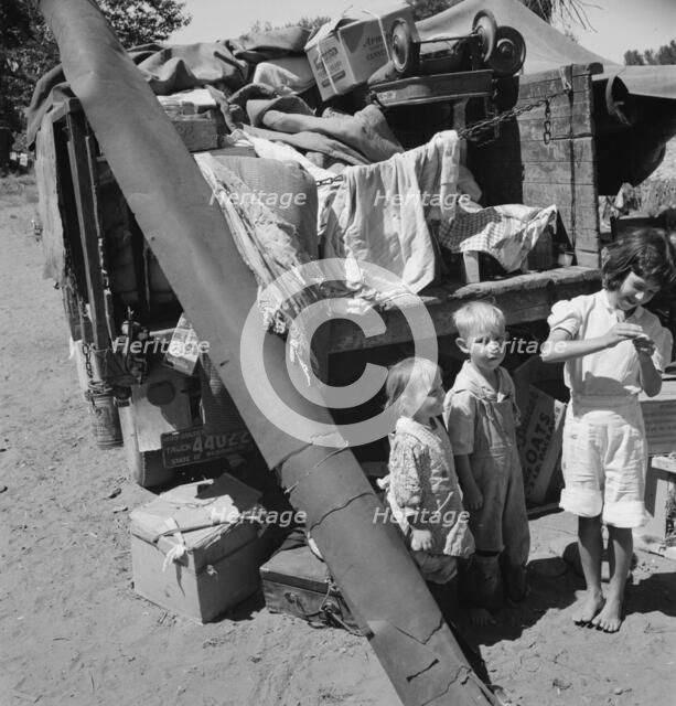 Migratory children living in "Rambler's Park", Yakima Valley, Washington, 1939. Creator: Dorothea Lange.