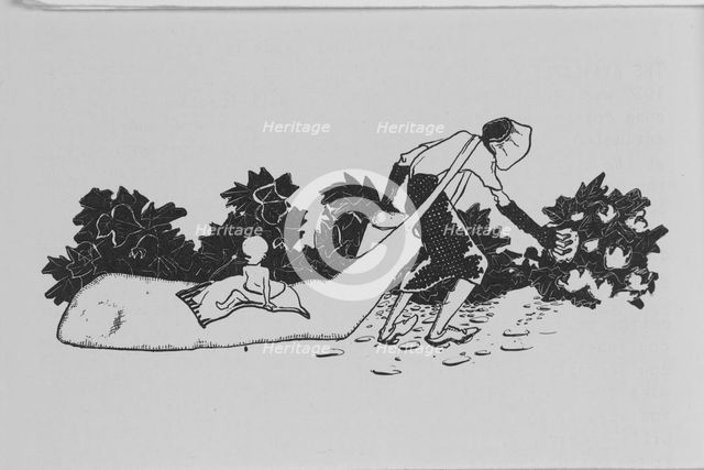 Migratory cotton picker with her baby, 1939. Creator: Unknown.