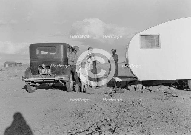 Migratory family from Louisiana on Works Progress Administration (WPA), California, 1938. Creator: Dorothea Lange.