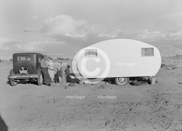Migratory family from Louisiana on Works Progress Administration (WPA), California, 1938. Creator: Dorothea Lange.