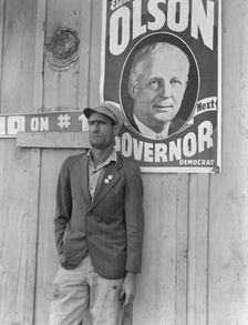 Migratory field worker, leader of the cotton strike of October 1938, Kern County, California, 1938. Creator: Dorothea Lange