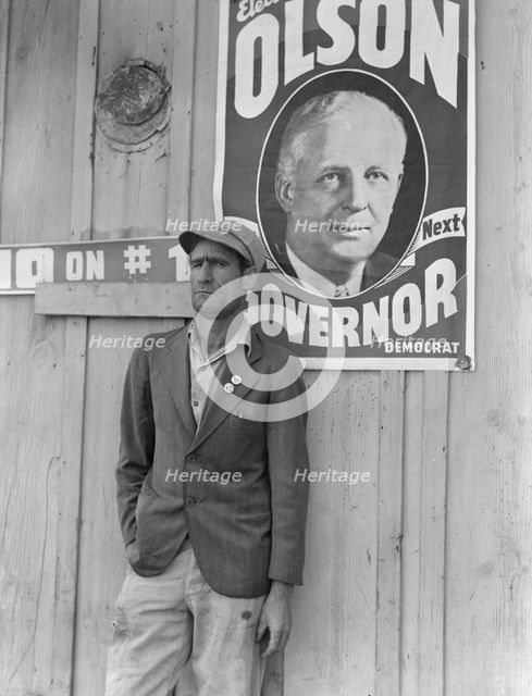 Migratory field worker, leader of the cotton strike of October 1938, Kern County, California, 1938. Creator: Dorothea Lange.