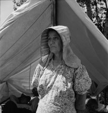 Migratory woman, originally from Texas, Yakima Valley, Washington, 1939. Creator: Dorothea Lange