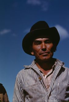 Migratory worker, FSA ... camp, Robstown, Tex., 1942. Creator: Arthur Rothstein